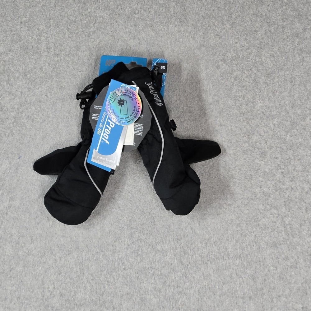 Winterproof Boys Gloves 2-6X Black Reflective NWT